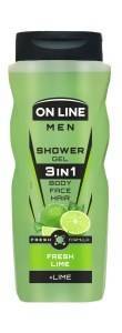 On Line Men Żel pod prysznic 3in1 Fresh Lime dla mężczyzn 410ml