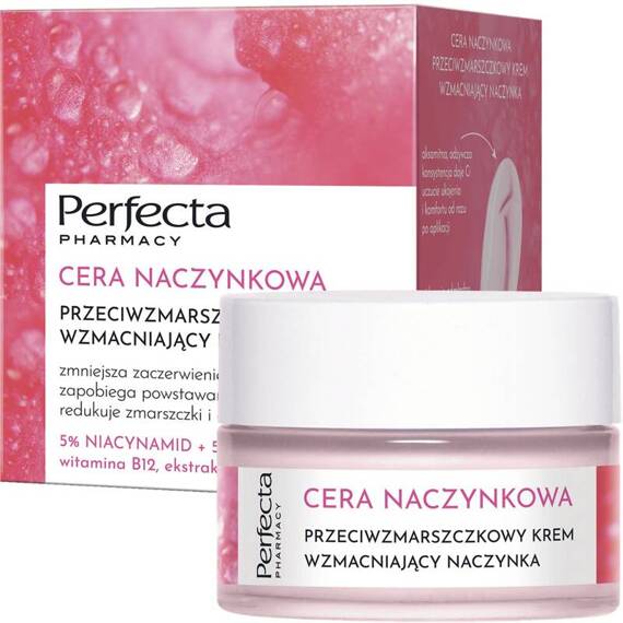 PERFECTA Cera naczynkowa przeciwzmarszczkowy wzmacniający krem do twarzy 50 ml