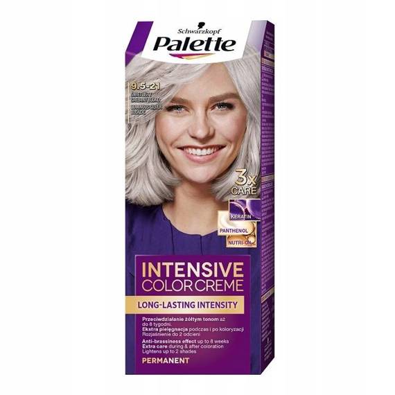 Palette Intensive Color Creme Farba do włosów świetlisty srebrny blond 9.5-21