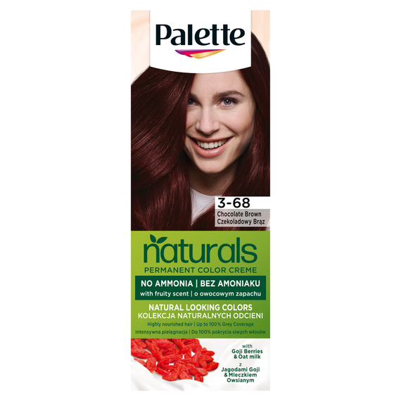 Palette Permanent Naturals Color Creme Farba do włosów 868/ 3-68 czekoladowy brąz