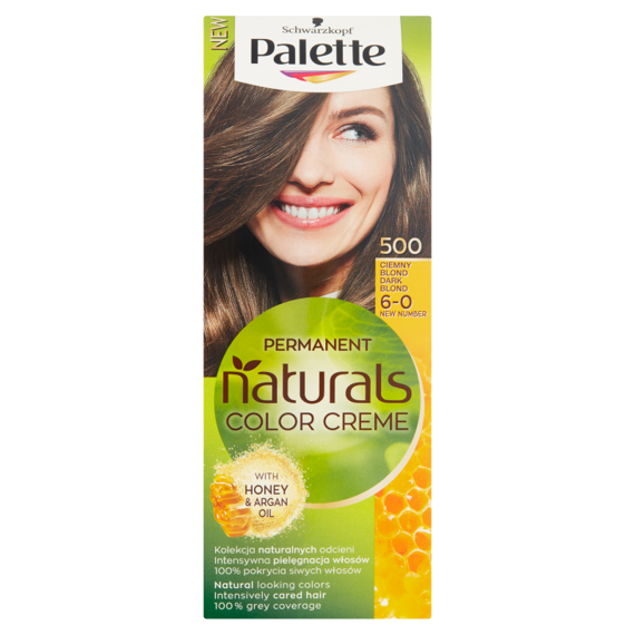 Palette Permanent Naturals Color Creme Farba do włosów ciemny blond 500 (6-0)