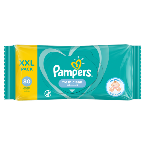 Pampers Fresh Clean Chusteczki nawilżane dla niemowląt 1 opakowania = 80 chusteczek nawilżanych