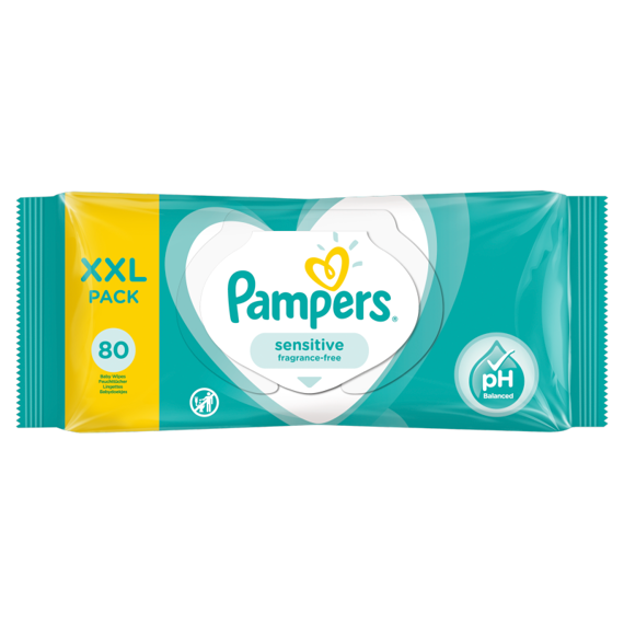 Pampers Sensitive Chusteczki nawilżane dla niemowląt 1 opakowania = 80 chusteczek nawilżanych