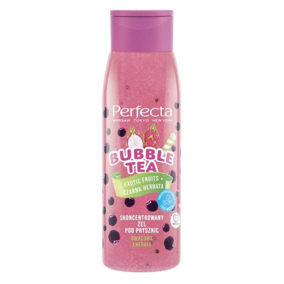 Perfecta Bubble Tea skoncentrowany żel pod prysznic Exotic Fruits + Czarna Herbata 400 ml