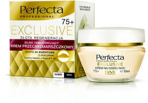 Perfecta Exclusive Silnie odbudowujący krem przeciwzmarszczkowy Złota regeneracja 75+ 50 ML