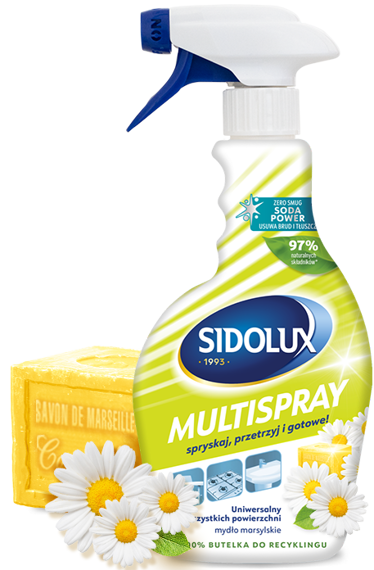 SIDOLUX MULTISPRAY Płyn do wszystkich powierzchni - mydło marsylskie 500 ml