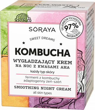 Soraya Kombucha Wygładzający krem na noc z kwasami AHA 75 ml