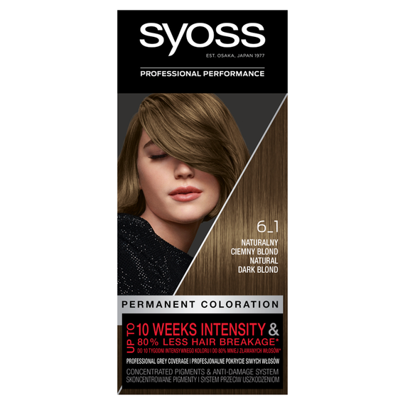 Syoss Permanent Coloration Farba do włosów trwale koloryzująca 6-1 naturalny ciemny blond