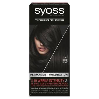 Syoss Permanent Coloration farba do włosów 1-1 Czerń / Black