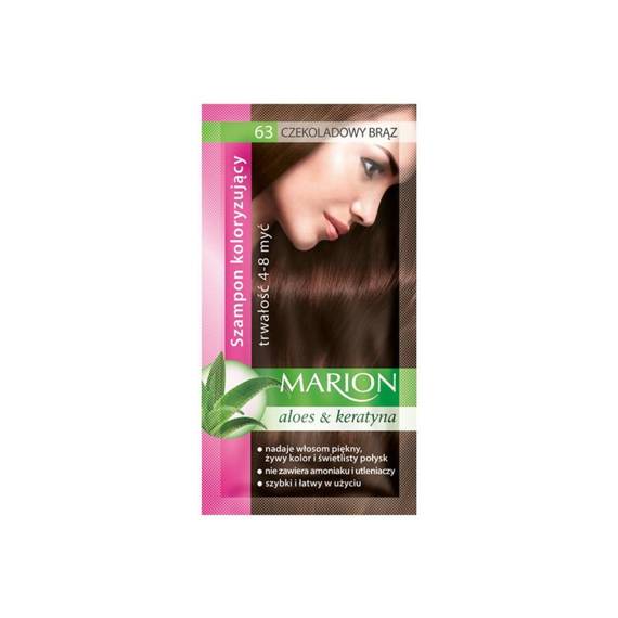 Szamponetka Marion saszetka szampon koloryzujący Czekoladowy Brąz 63