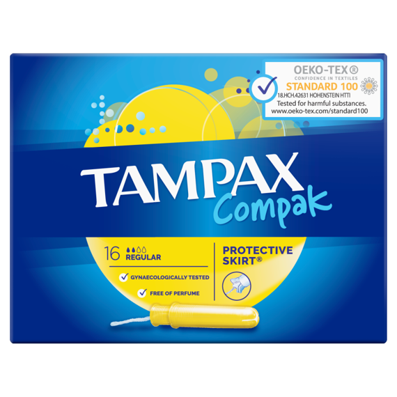 Tampax Compak Regular Tampony z aplikatorem, 16 sztuk