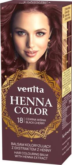 VENITA Henna Color balsam koloryzujący z ekstraktem z henny 18 Czarna Wiśnia 75 ml