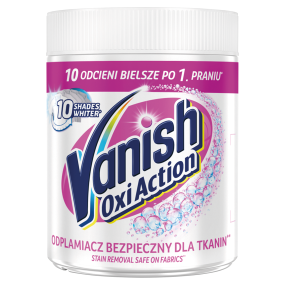 Vanish Oxi Action Odplamiacz do białych tkanin w proszku 470 g