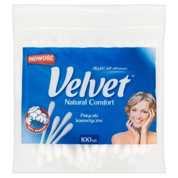 Velvet Natural Comfort Patyczki kosmetyczne 100 sztuk