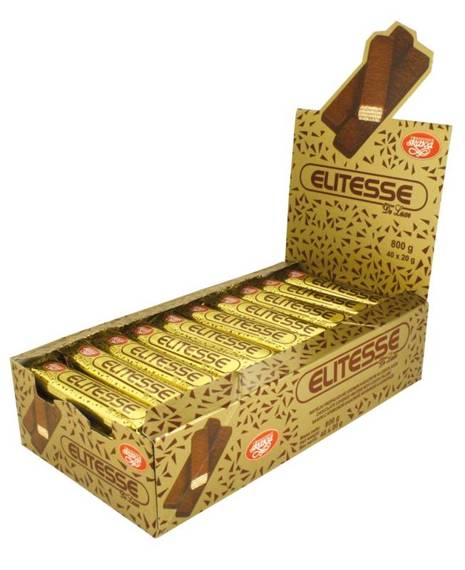 Wadowice Skawa Elitesse De Luxe Wafelek przekładany kremem kakaowym w czekoladzie 40 X 20 g