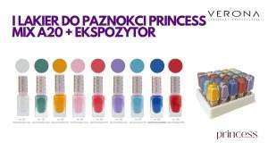 ZESTAW LAKIER DO PAZNOKCI PRINCESS 20+EKSPOZYTOR