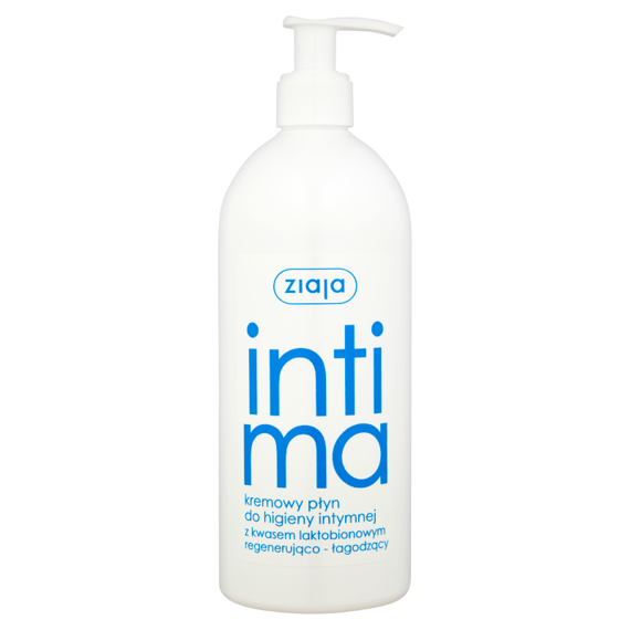 Ziaja Intima Kremowy płyn do higieny intymnej z kwasem laktobionowym regenerująco-łagodzący 500 ml