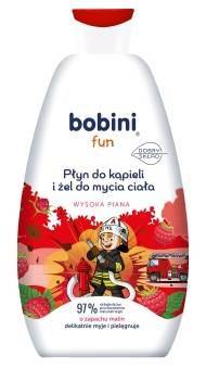 bobini Fun Płyn do kąpieli i żel do mycia ciała o zapachu truskawek 500 ml