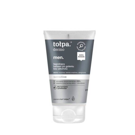 tołpa dermo men. sensitive. łagodzący balsam po goleniu bez alkoholu, 100 ml